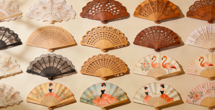 spanish hand held fans